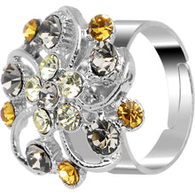 Load image into Gallery viewer, Feminine Exotic Flower Adjustable Ring

