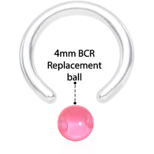 Load image into Gallery viewer, 4mm Pink Acrylic Captive Bead Ring Replacement Ball
