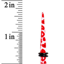 Load image into Gallery viewer, 4G Lovely Red Heart Acrylic Ear Taper
