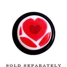 Load image into Gallery viewer, 1/2 Lovely Red Heart Acrylic Ear Taper
