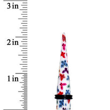 Load image into Gallery viewer, 00G Multi Color Butterfly Acrylic Ear Taper
