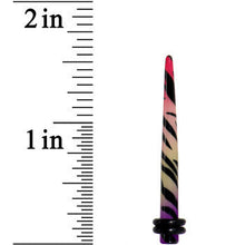 Load image into Gallery viewer, 6G Multi Color Animal Print Acrylic Ear Taper
