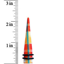 Load image into Gallery viewer, 00G Acrylic Plaid Taper Ear Plug
