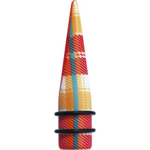 Load image into Gallery viewer, 9/16 Acrylic Plaid Taper Ear Plug
