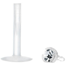Load image into Gallery viewer, Bio-Flex 2mm Clear Gem Push-In Labret Monroe Tragus
