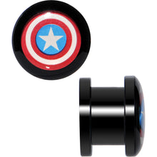 Load image into Gallery viewer, 00G Captain America Screw Fit Plugs Set
