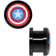 Load image into Gallery viewer, 9/16 Captain America Screw Fit Plugs Set
