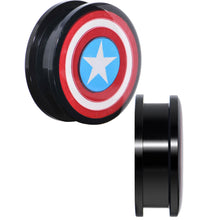 Load image into Gallery viewer, 1 inch Captain America Screw Fit Plugs Set
