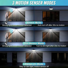 Load image into Gallery viewer, 348 LED Motion Sensor Solar Lights Outdoor with Remote Control
