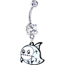 Load image into Gallery viewer, Blue Winged Ghost Belly Ring
