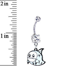 Load image into Gallery viewer, Blue Winged Ghost Belly Ring

