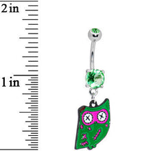 Load image into Gallery viewer, Zombie Owl Belly Ring
