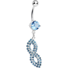 Load image into Gallery viewer, Aqua Gem Masquerade Mask Belly Ring
