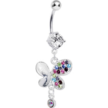 Load image into Gallery viewer, Multi Gem Wing It Butterfly Belly Ring
