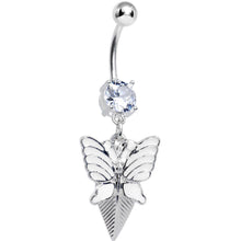 Load image into Gallery viewer, Crystalline Gem Artistic Butterfly Belly Ring
