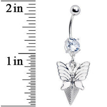 Load image into Gallery viewer, Crystalline Gem Artistic Butterfly Belly Ring
