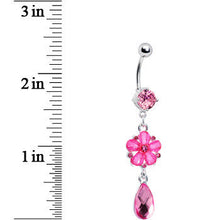 Load image into Gallery viewer, Pink Gem Delightful Daisy Flower Belly Ring
