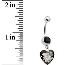 Load image into Gallery viewer, Jet Gem Classic Romance Heart Belly Ring
