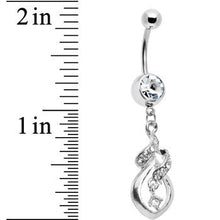Load image into Gallery viewer, Crystalline Gem Distinctive Teardrop Belly Ring
