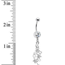 Load image into Gallery viewer, Crystalline Gem Dramatic Floral Drop Belly Ring
