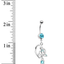 Load image into Gallery viewer, Aqua Gem Love of Butterfly Belly Ring
