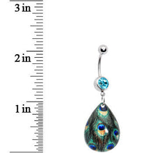 Load image into Gallery viewer, Enchanting Peacock Design Belly Ring
