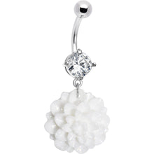 Load image into Gallery viewer, Crystalline Gem Full Bloom Shell Flower Belly Ring

