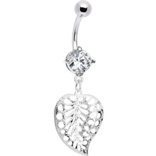 Load image into Gallery viewer, Crystalline Gem Fabulous Falling Leaf Belly Ring
