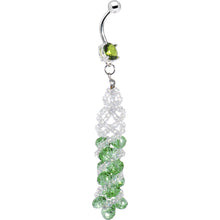 Load image into Gallery viewer, Green Dress to Impress Drop Belly Ring
