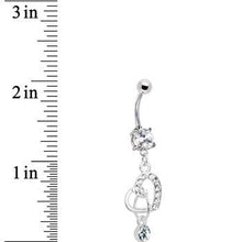 Load image into Gallery viewer, Crystalline Gem Charming Heart Dangle Belly Ring
