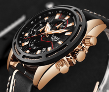 Load image into Gallery viewer, Waterproof Men's Sports  Watch With Leather Transparent Belts, Chronometers Day View Perfect Gift
