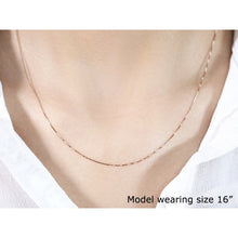 Load image into Gallery viewer, 14k Rose Gold Classic Box Chain 0.6mm
