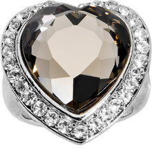 Load image into Gallery viewer, Size 7.5 -Black Diamond Luster Heart Ring
