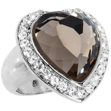 Load image into Gallery viewer, Size 7.5 -Black Diamond Luster Heart Ring
