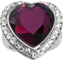 Load image into Gallery viewer, Size 7.5 -Purple Luster Heart Ring
