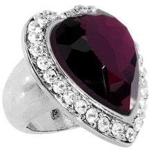 Load image into Gallery viewer, Size 7.5 -Purple Luster Heart Ring
