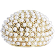 Load image into Gallery viewer, Size 7.5 -Goldtone Faux Pearl Princess Ring
