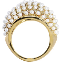 Load image into Gallery viewer, Size 7.5 -Goldtone Faux Pearl Princess Ring
