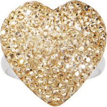 Load image into Gallery viewer, Tawny Sparkler Heart Adjustable Ring
