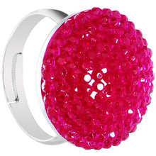 Load image into Gallery viewer, Fuchsia Sparkler Round Adjustable Ring
