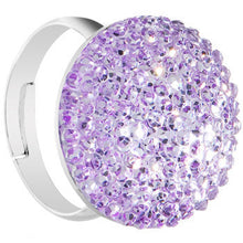 Load image into Gallery viewer, Light Purple Sparkler Round Adjustable Ring
