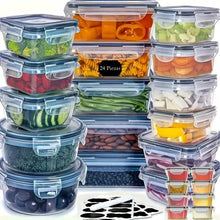 Load image into Gallery viewer, 48-Piece Food Storage Container Set – Stackable, Microwave Safe, BPA Free
