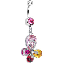Load image into Gallery viewer, Flight of Fancy Multi-Gem Butterfly Belly Ring
