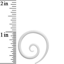 Load image into Gallery viewer, 10G White Acrylic Super Spiral Taper
