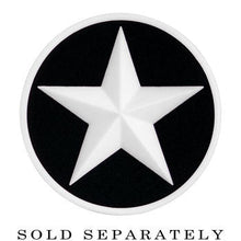 Load image into Gallery viewer, 5/8 Black White Star Silicone Plug
