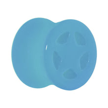 Load image into Gallery viewer, Acrylic Neon Blue Star Tunnel Plug 2G to 20mm

