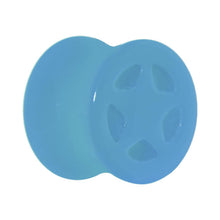 Load image into Gallery viewer, Acrylic Neon Blue Star Tunnel Plug 2G to 20mm
