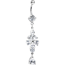 Load image into Gallery viewer, Crystalline Gem Glam Flower Belly Ring
