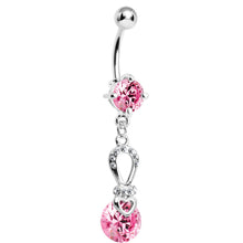 Load image into Gallery viewer, Pink Gem Exquisite Beauty Belly Ring
