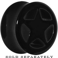 Load image into Gallery viewer, 18mm Acrylic Black Star Tunnel Plug
